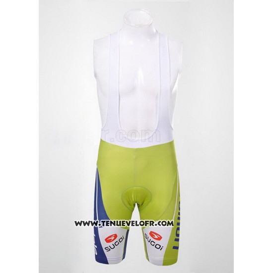 2012 Maillot Ciclismo Liquigas Cannondale Blanc et Vert Manches Courtes et Cuissard